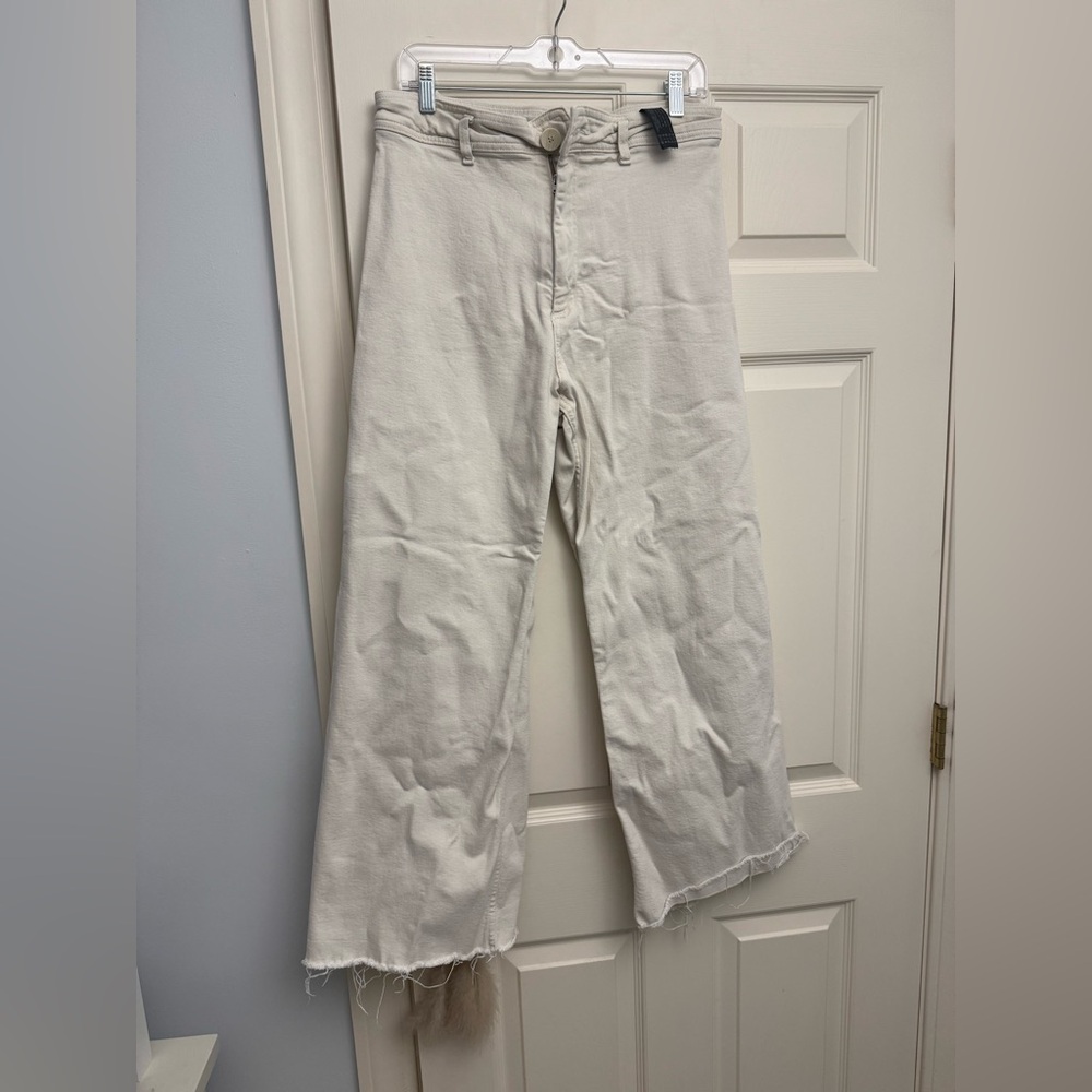 Zara Cream Marine Straight Pants